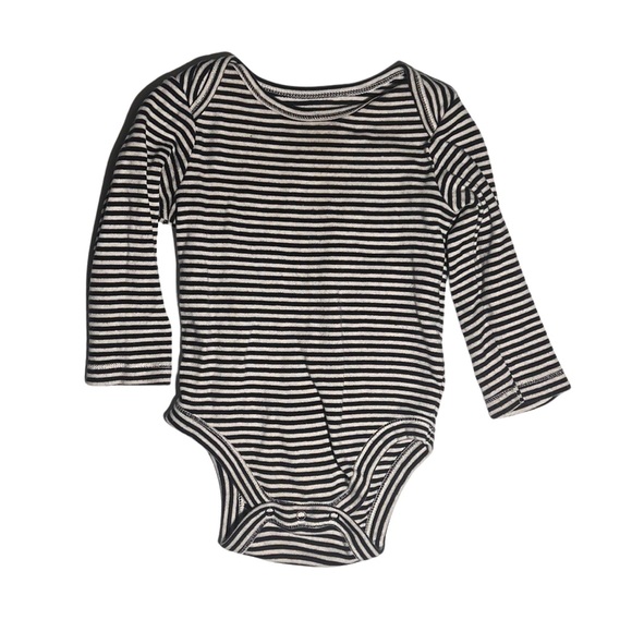 Spooky Nightmare Before Christmas Bottom, Striped Longsleeve Onesie - Picture 5 of 5